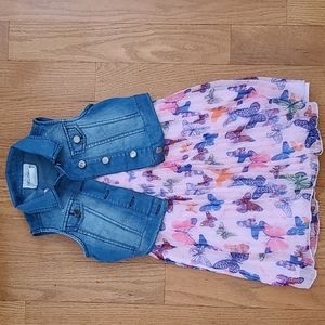 Rare Editions Dress and Denim Jacket